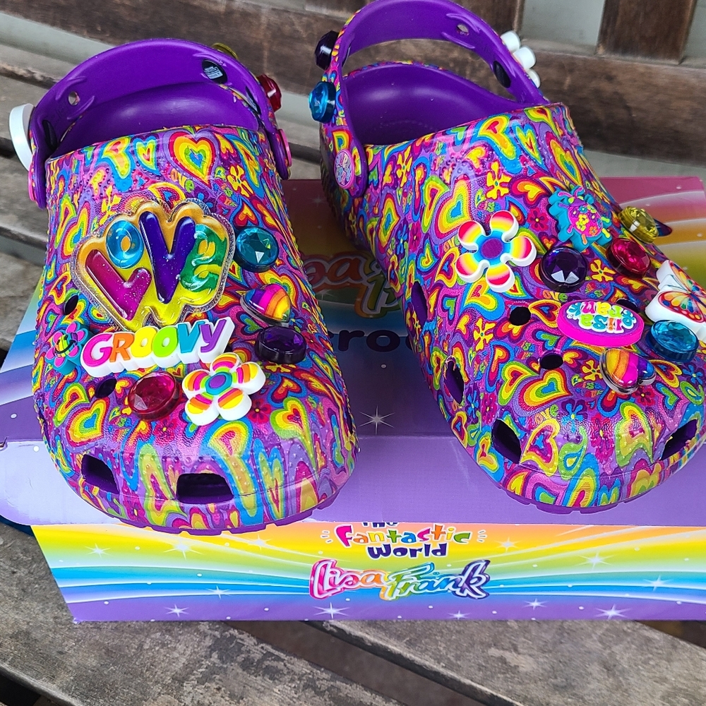 Rare Lisa Frank Crocs size 7